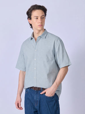 Vovomo - Half Sleeve Printed Shirt - Ocean Blue - Espanshe