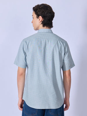 Vovomo - Half Sleeve Printed Shirt - Ocean Blue - Espanshe