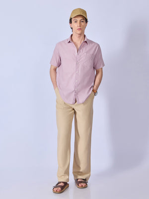 Vovomo - Half Sleeve Printed Shirt - Dusty Rose - Espanshe