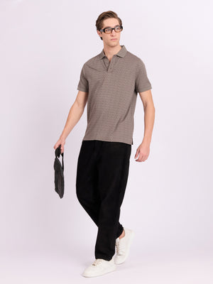 Men's Regular Printed Polo T-Shirt