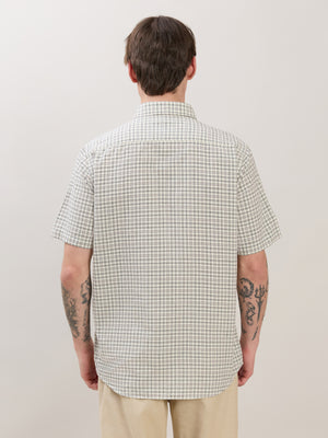 Zenamo - Relaxed Fit Micro Checks Shirt - Off White - Espanshe