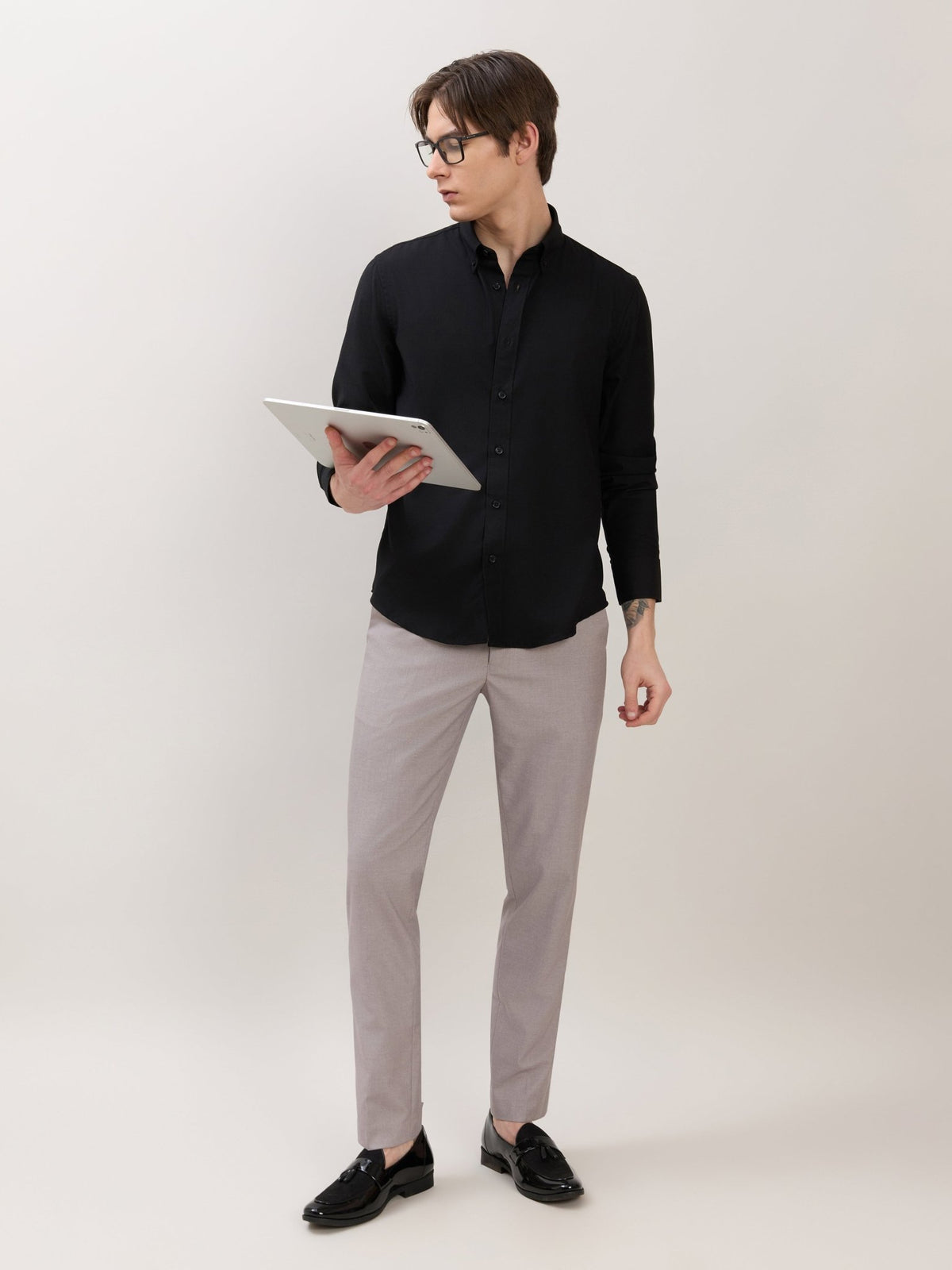 Zero - Relaxed Fit Plain Shirt - Black - Espanshe
