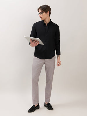 Zero - Relaxed Fit Plain Shirt - Black - Espanshe