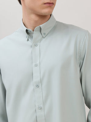 Zero - Relaxed Fit Plain Shirt - Seafoam Green - Espanshe