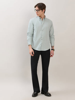 Zero - Relaxed Fit Plain Shirt - Seafoam Green - Espanshe