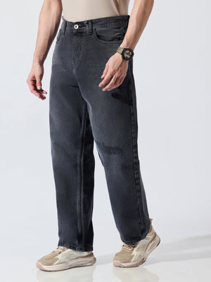 Zora - Relaxed Fit Jeans - Black Shade - Espanshe