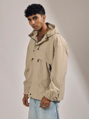 Quiterie - Hooded Jacket - Light Beige - Espanshe