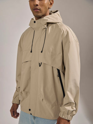 Quiterie - Hooded Jacket - Light Beige - Espanshe