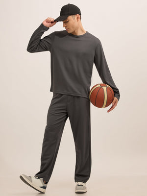 Slate Ride - Relaxed Fullsleeve Tshirt - Grey - Espanshe