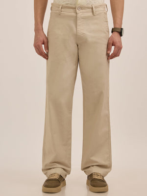 Tokarev - Comfort Fit Cotton trousers - Off White - Espanshe