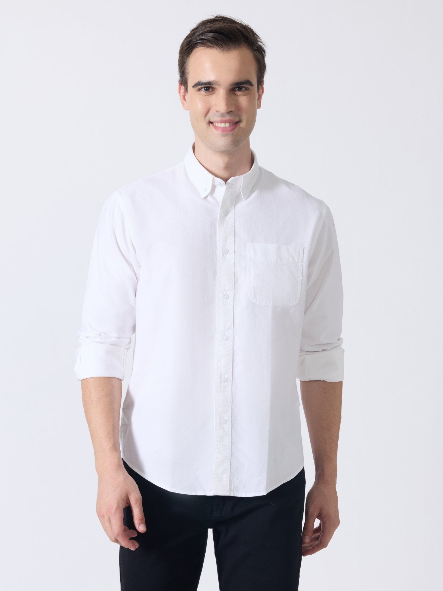 Xilipho - Relaxed Fit Oxford Shirt - White – Espanshe