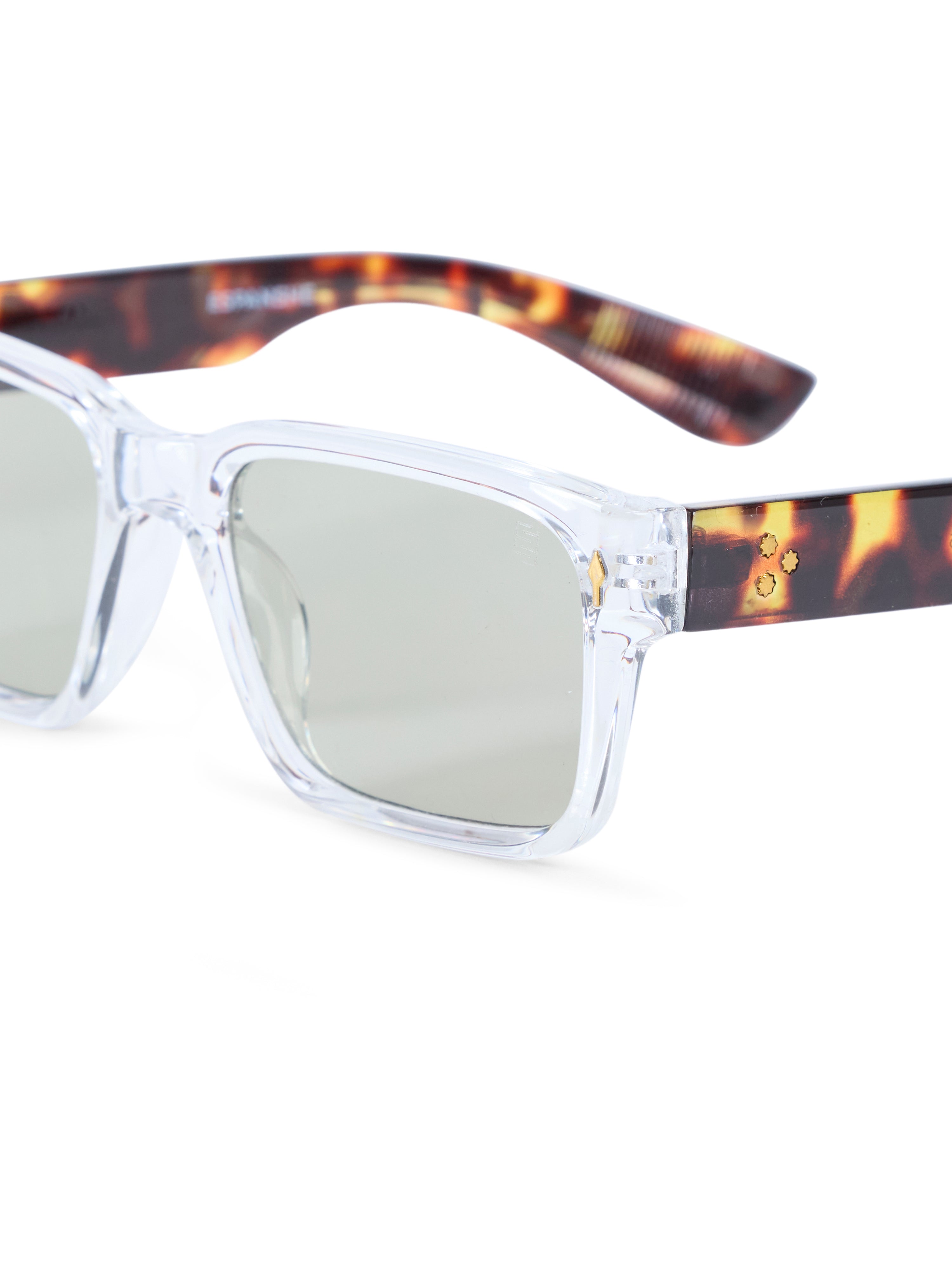 Men's Square Sunglass in  Gold Brown
