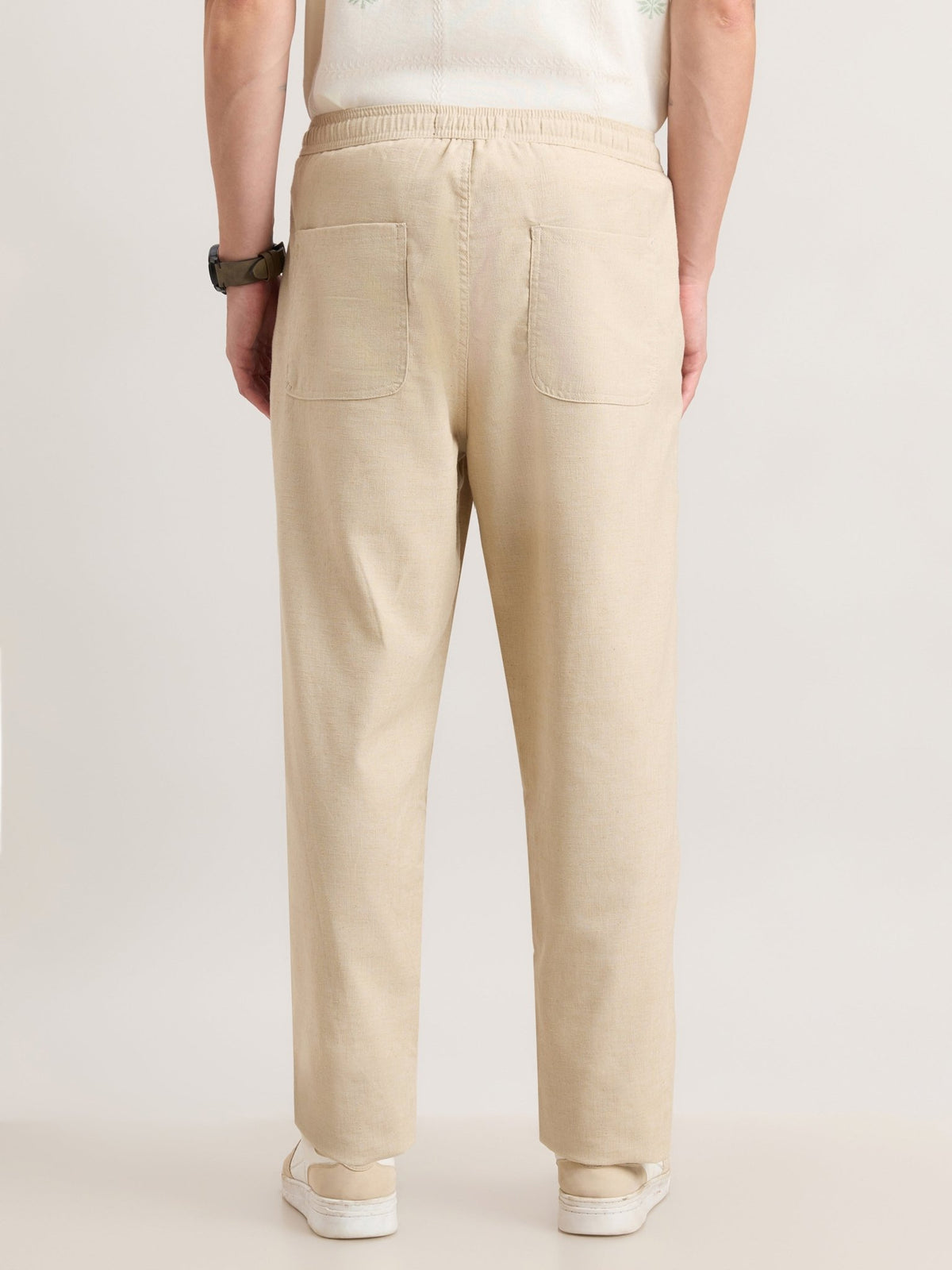 Nesisor - Straight Fit Casual Pant - Cream Brulee - Espanshe