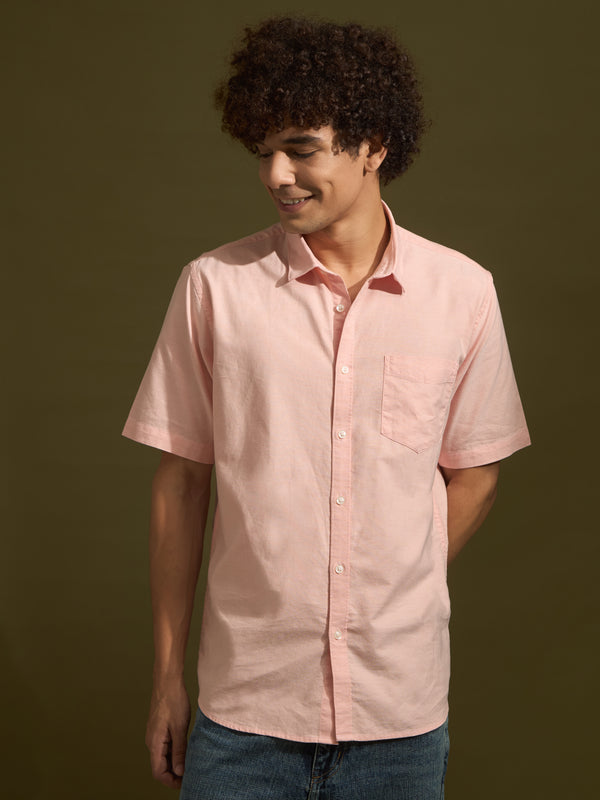 Parker - Relaxed Shirt Half sleeve - Pastel Red