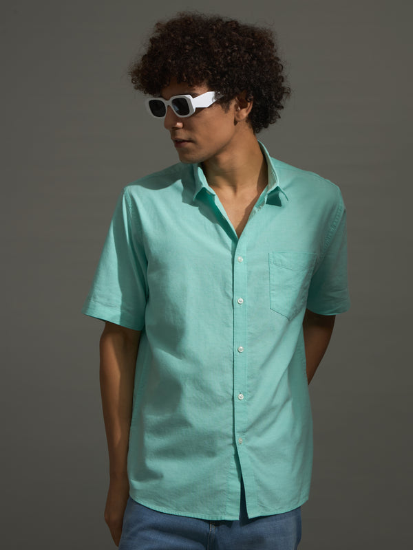 Parker - Relaxed Shirt Half sleeve - Jungle Green