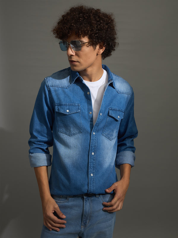 Mirage - Denim Shirt Full sleeve - Blue