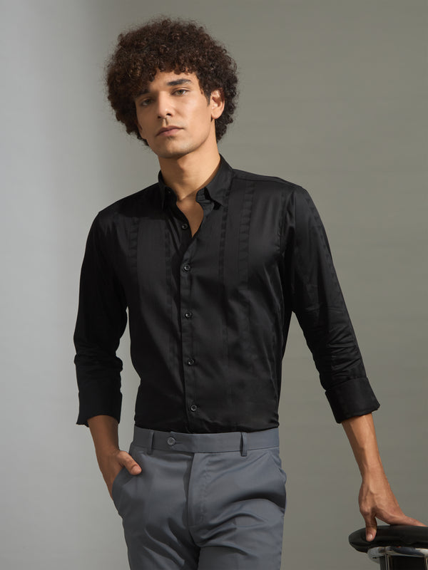 Quinlan - Turkish Shirt Full sleeve - Black