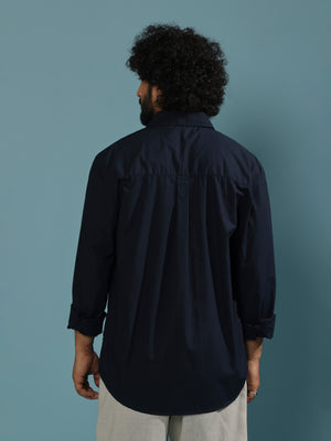 men's navy blue full sleeve solid shirt with premium quality cotton
Men's outfit for every occassion