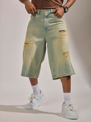 loose fit denim jorts perfect for  casual wears.
denim jorts for men
casual wear jorts for men