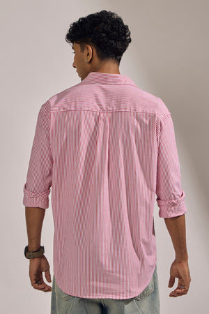  oversized stripped shirt with full sleeve and chest pocket made from 100% cotton.
pure cotton shirts for men
oversized shirts for men