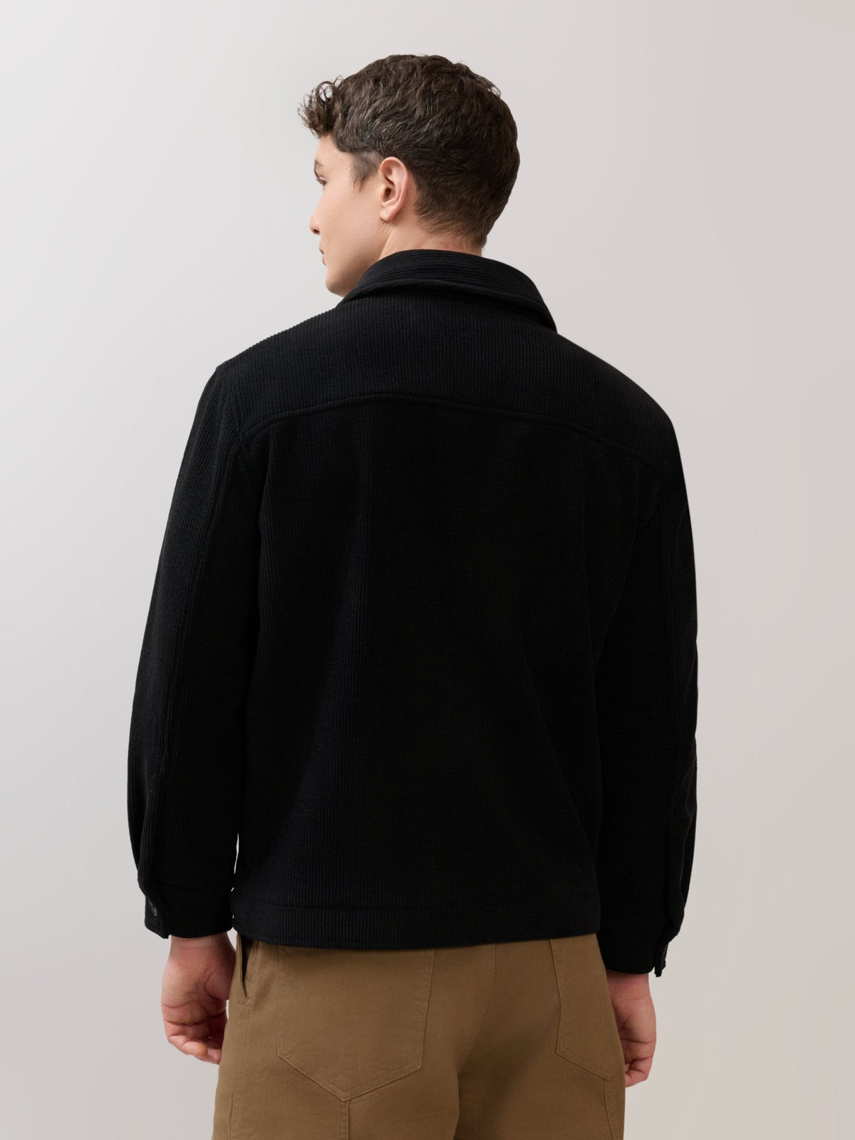 Alloy - Relaxed Corduroy Shacket - Black - Espanshe