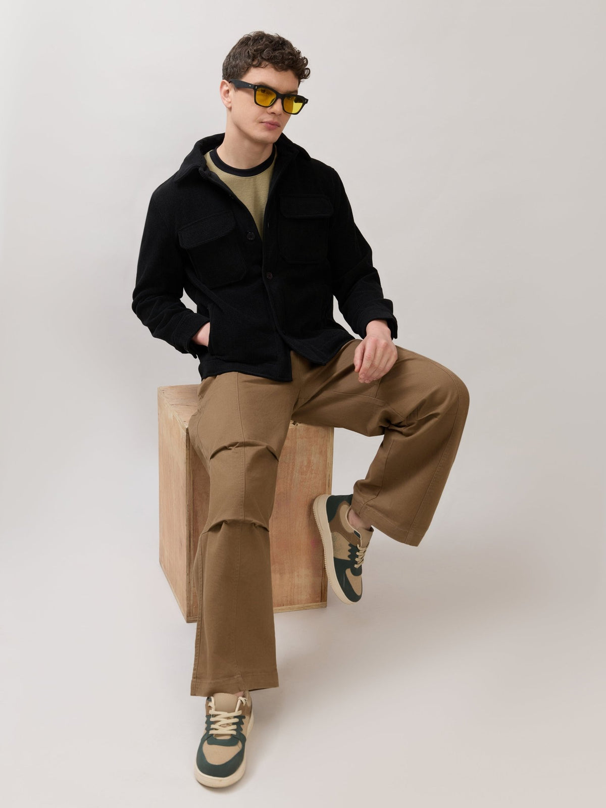 Alloy - Relaxed Corduroy Shacket - Black - Espanshe