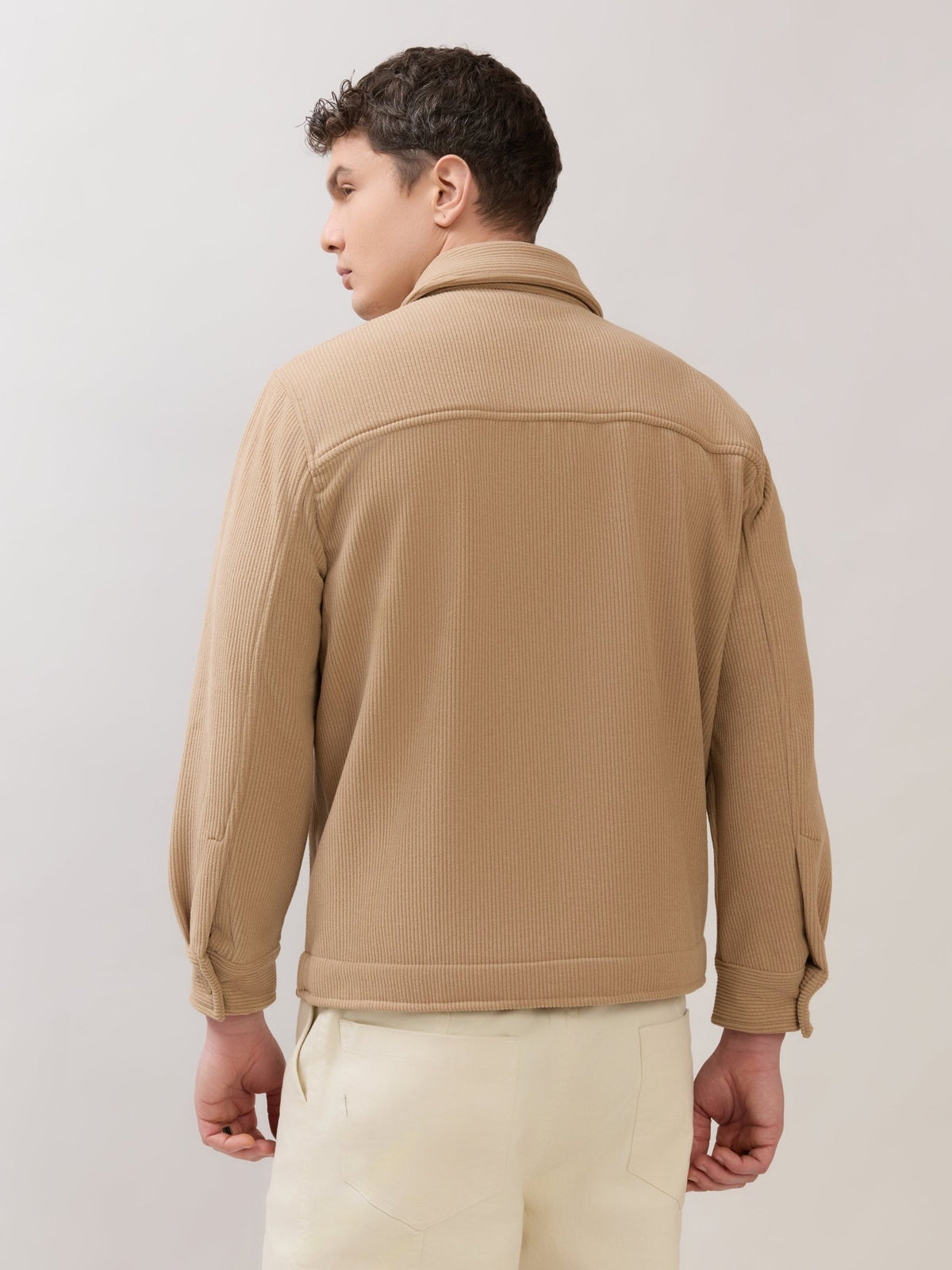 Alloy - Relaxed Corduroy Shacket - Light Brown - Espanshe