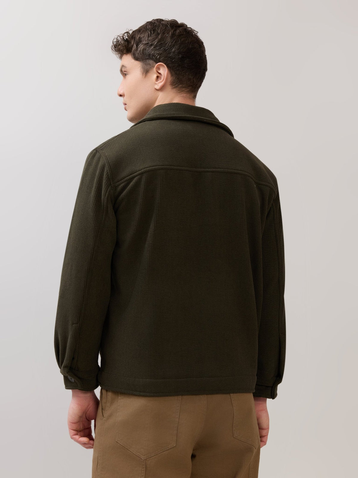 Alloy - Relaxed Corduroy Shacket - Green - Espanshe