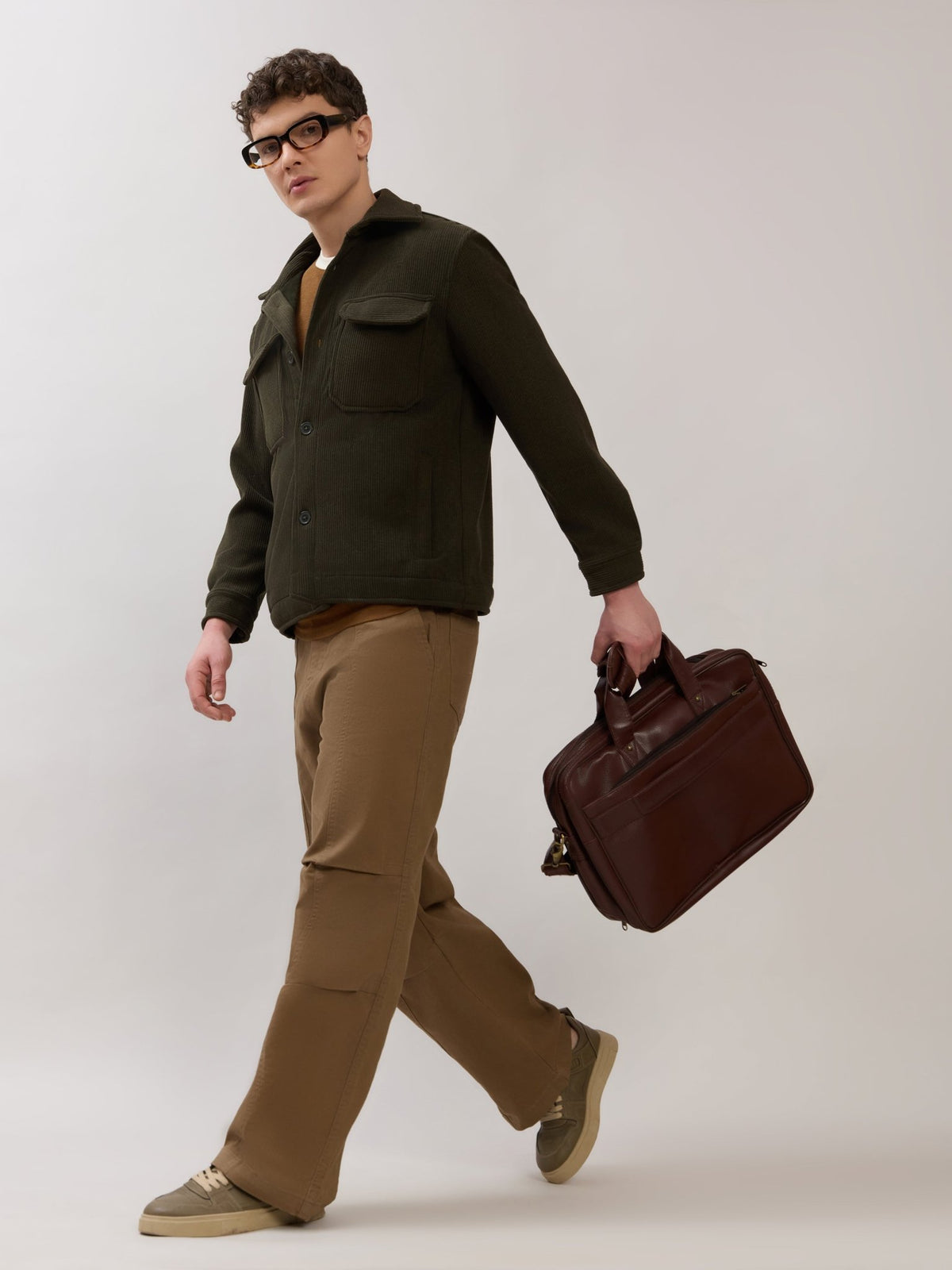 Alloy - Relaxed Corduroy Shacket - Green - Espanshe