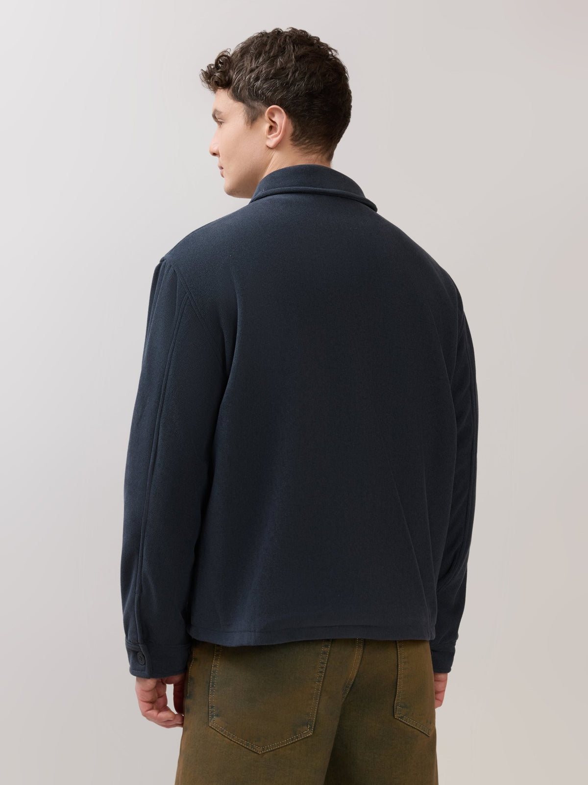 Petal - Relaxed Zip Jacket - Navy Blue - Espanshe
