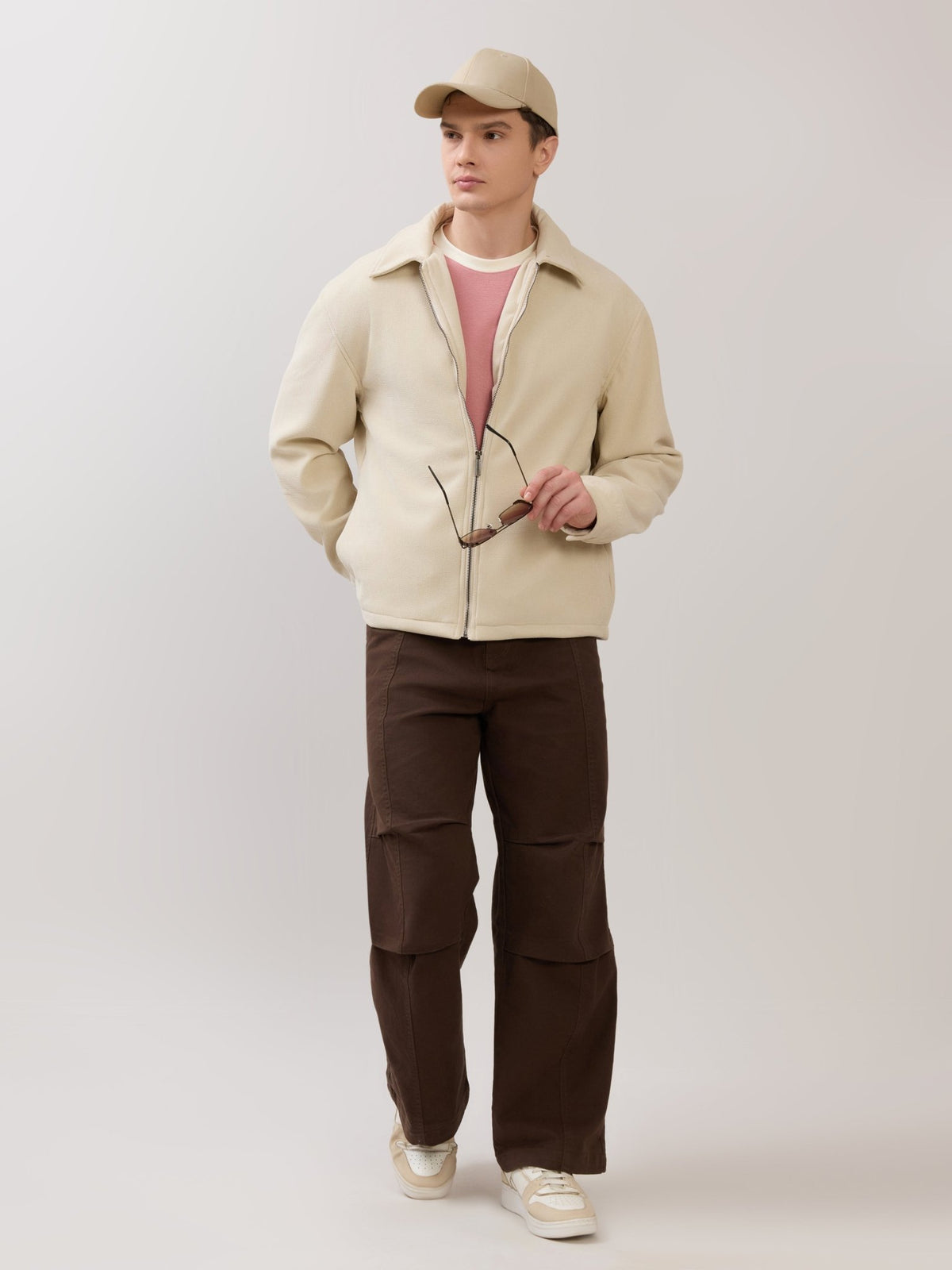 Petal - Relaxed Zip Jacket - Cream - Espanshe