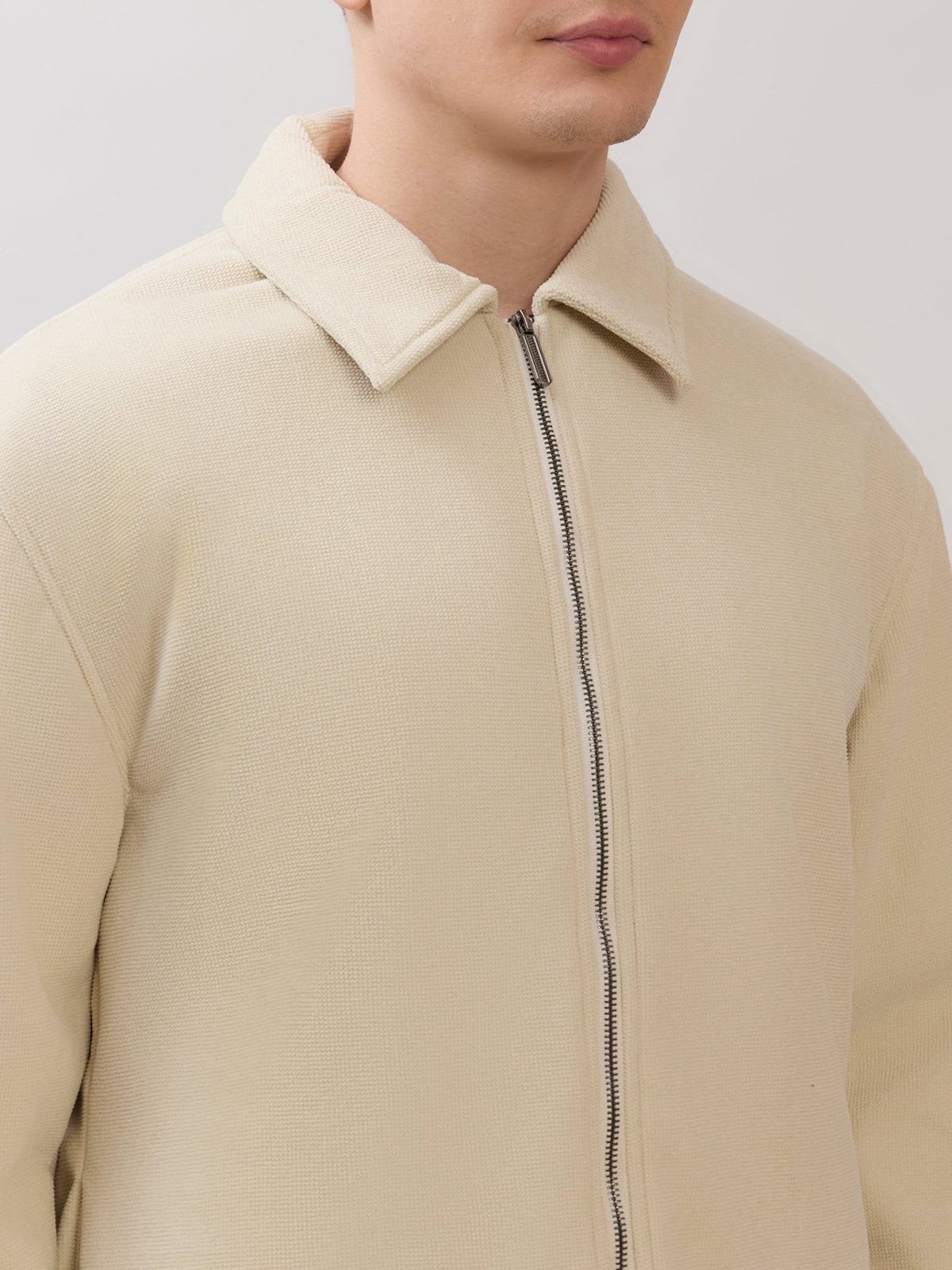 Petal - Relaxed Zip Jacket - Cream - Espanshe