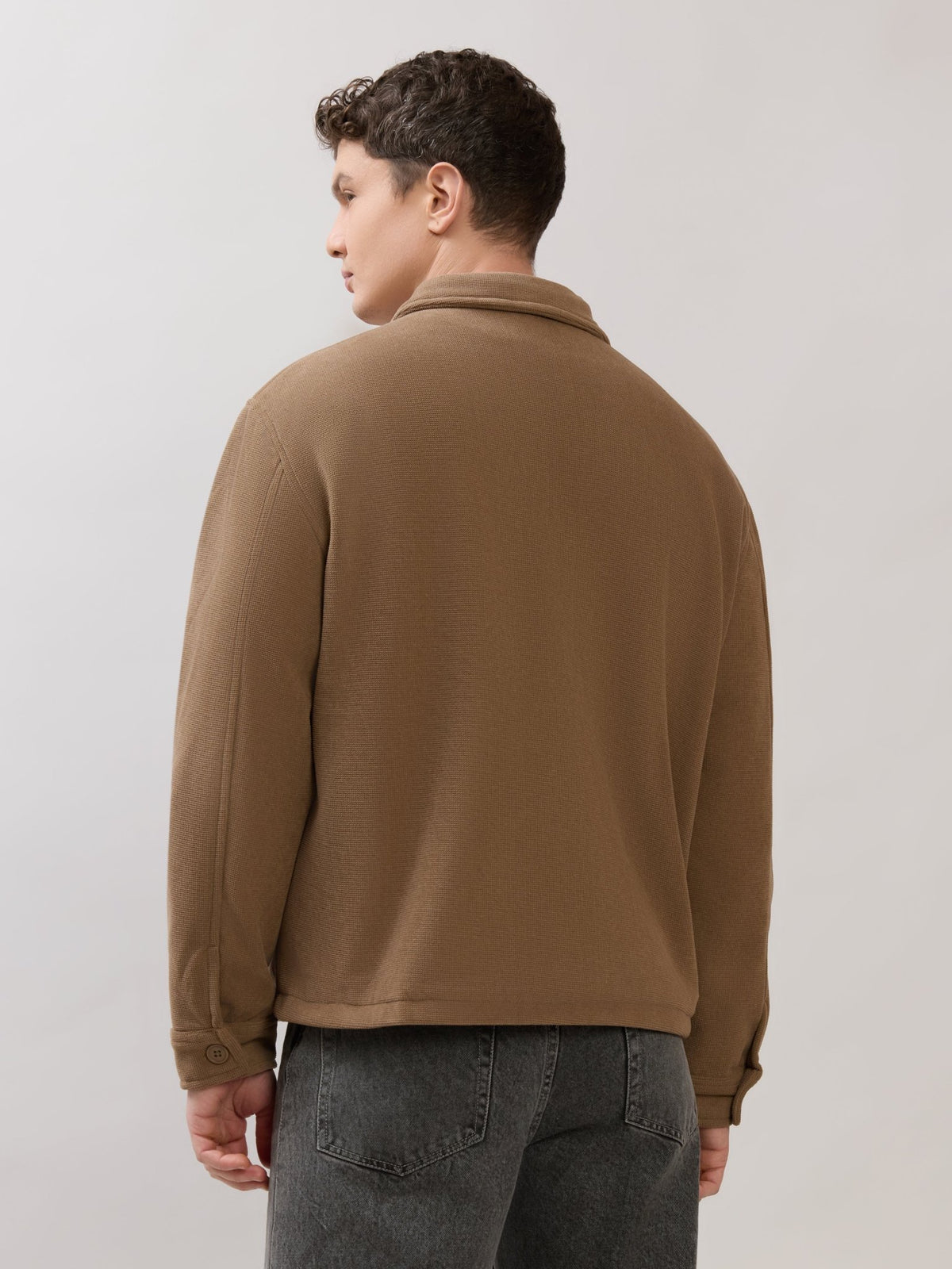 Petal - Relaxed Zip Jacket - Brown - Espanshe
