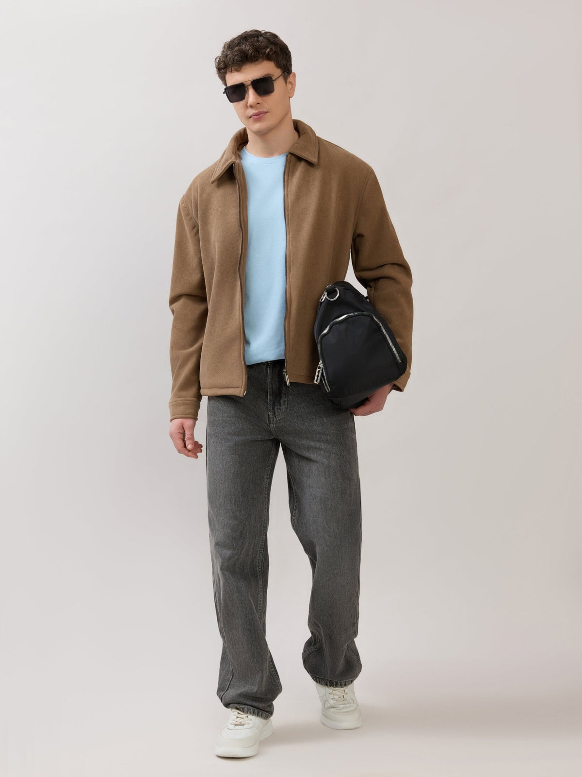 Petal - Relaxed Zip Jacket - Brown - Espanshe