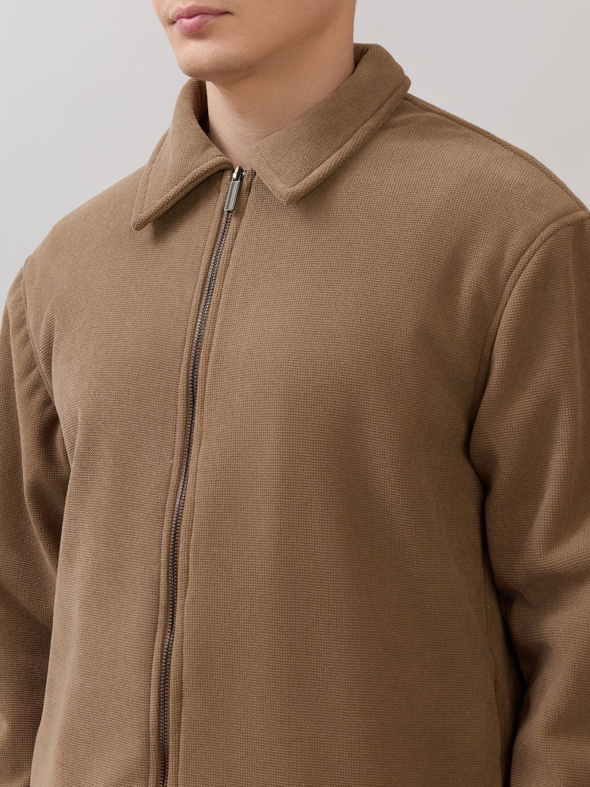 Petal - Relaxed Zip Jacket - Brown - Espanshe