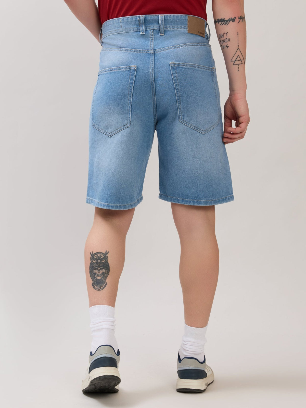 Wax - Relaxed Fit Denim Shorts - Blue - Espanshe