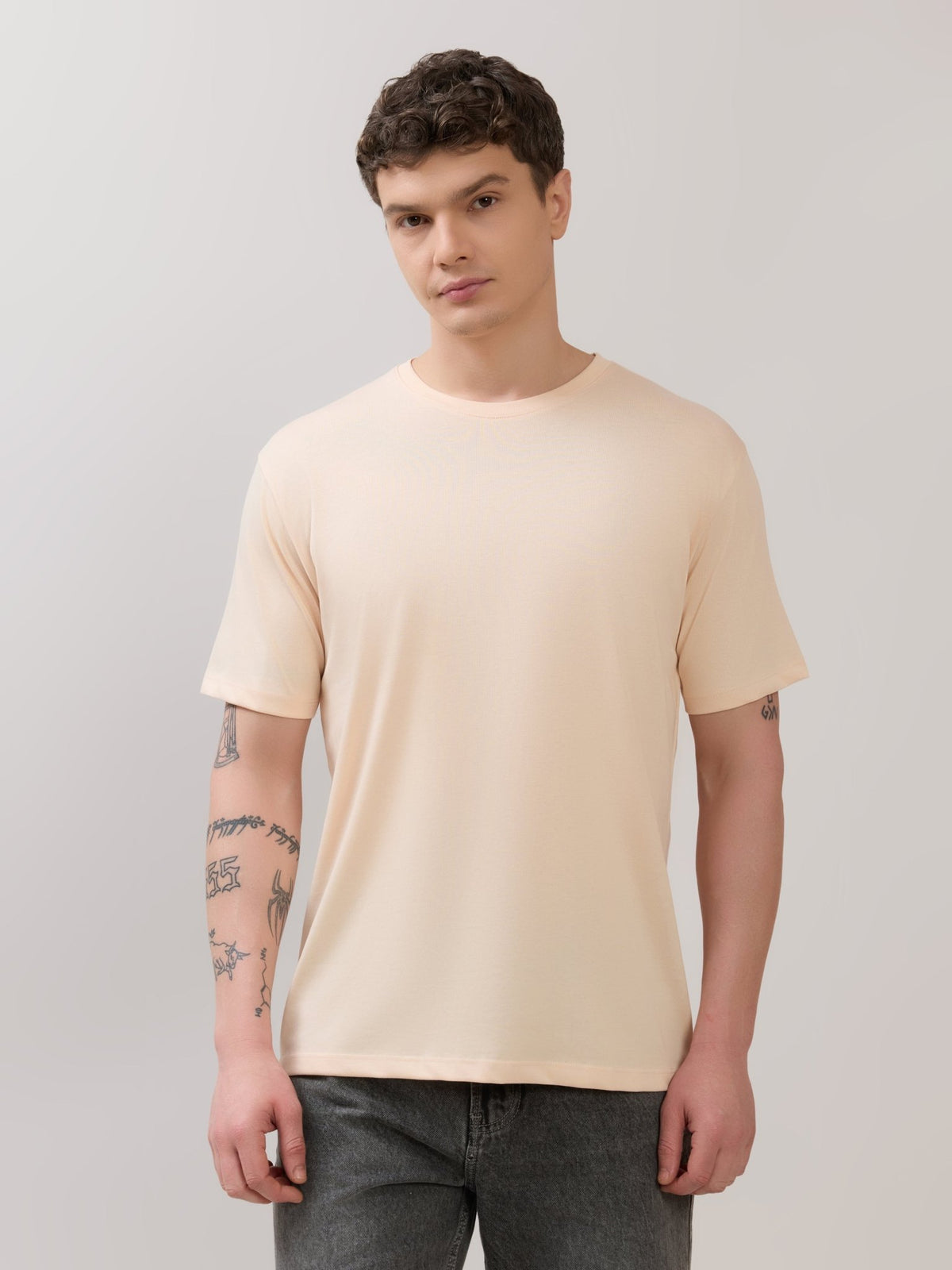 Zanaia - Slim Fit T-Shirt - Soft Nude - Espanshe