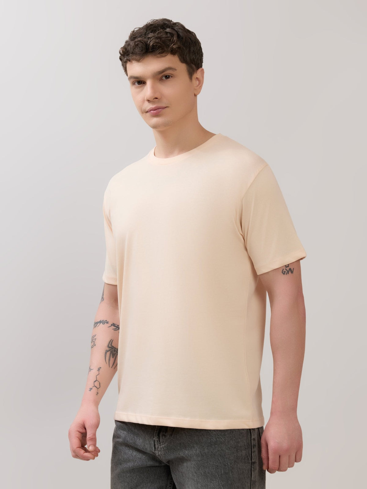 Zanaia - Slim Fit T-Shirt - Soft Nude - Espanshe