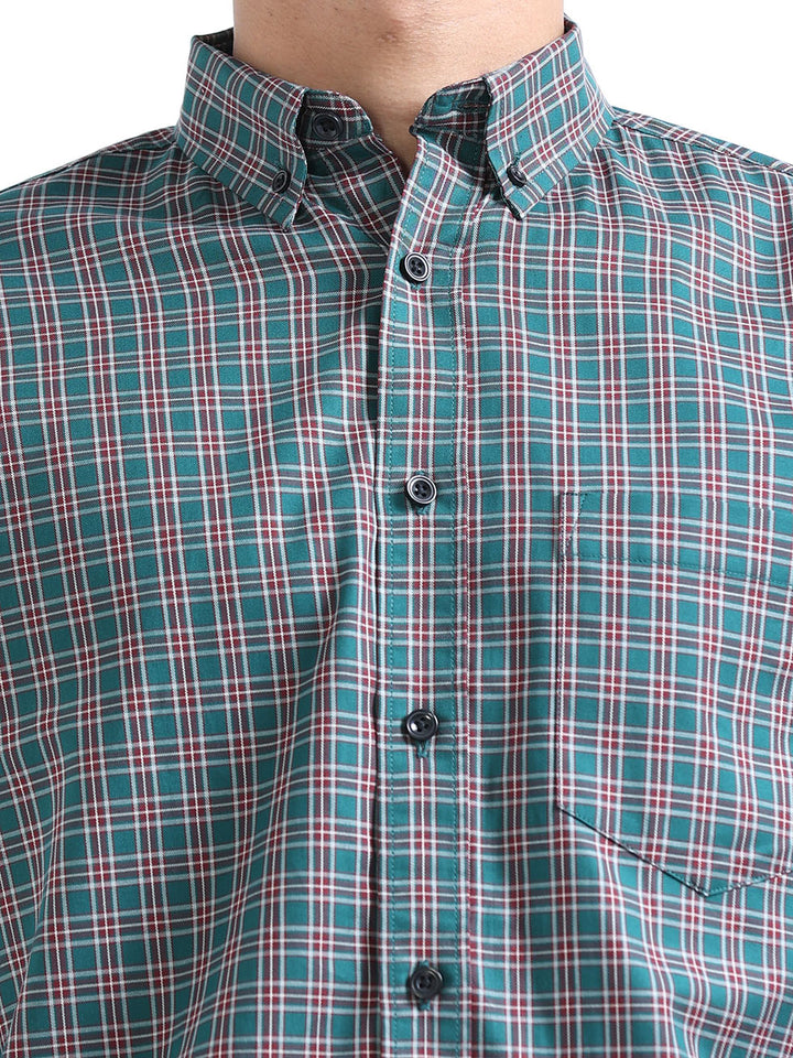 Men's Spectra Green Checks Shirt