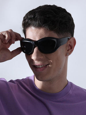 Zoom Rounded Sunglass - Black - Espanshe