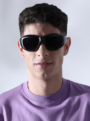 Zoom Rounded Sunglass - Black - Espanshe