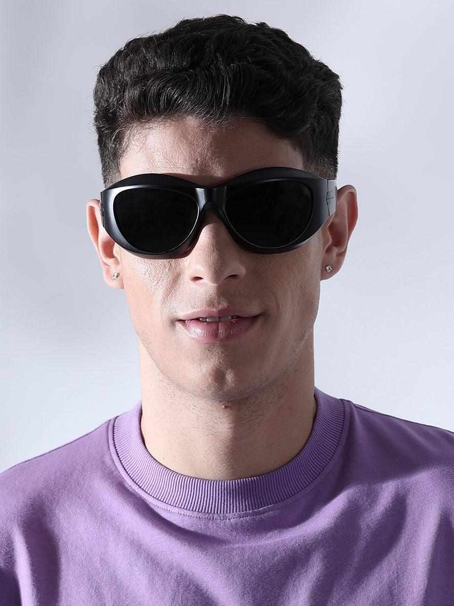 Zoom Rounded Sunglass - Black - Espanshe