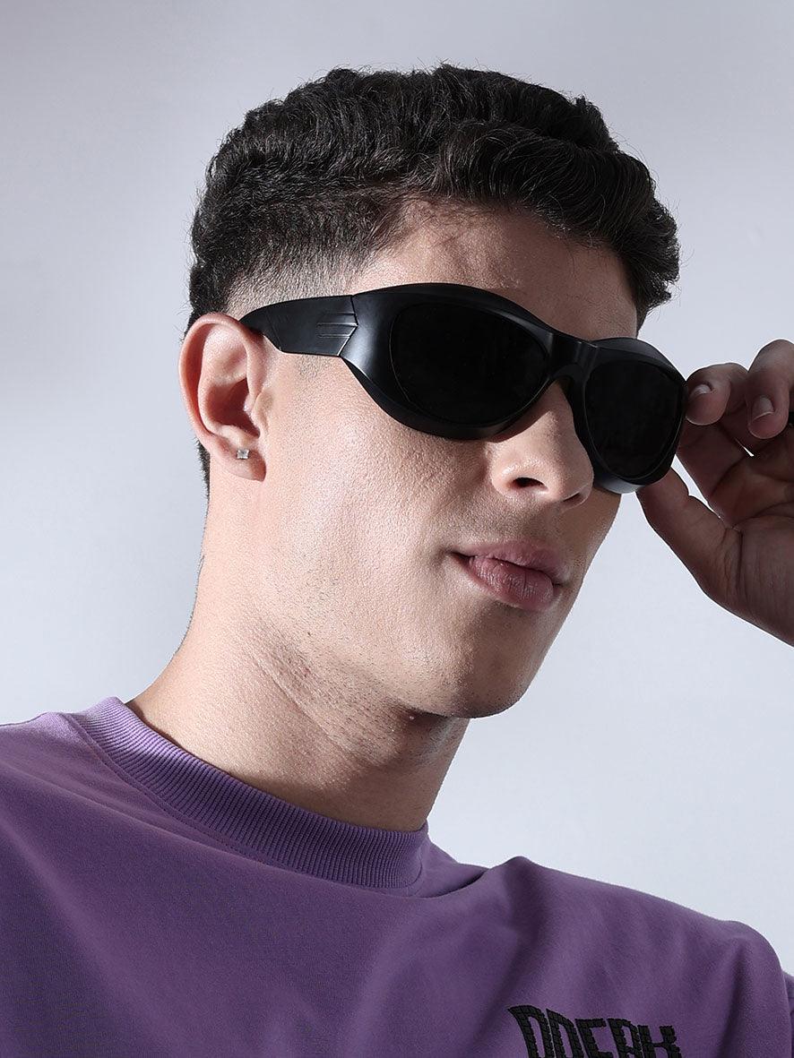 Zoom Rounded Sunglass - Black - Espanshe