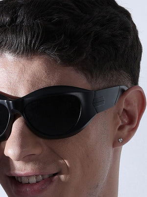 Zoom Rounded Sunglass - Black - Espanshe