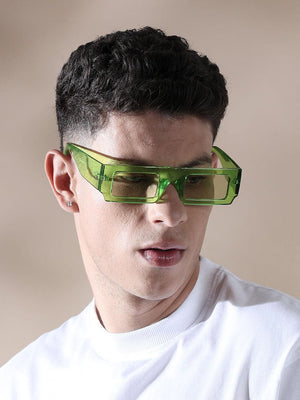 Moya Rectangular Sunglass Green - Espanshe