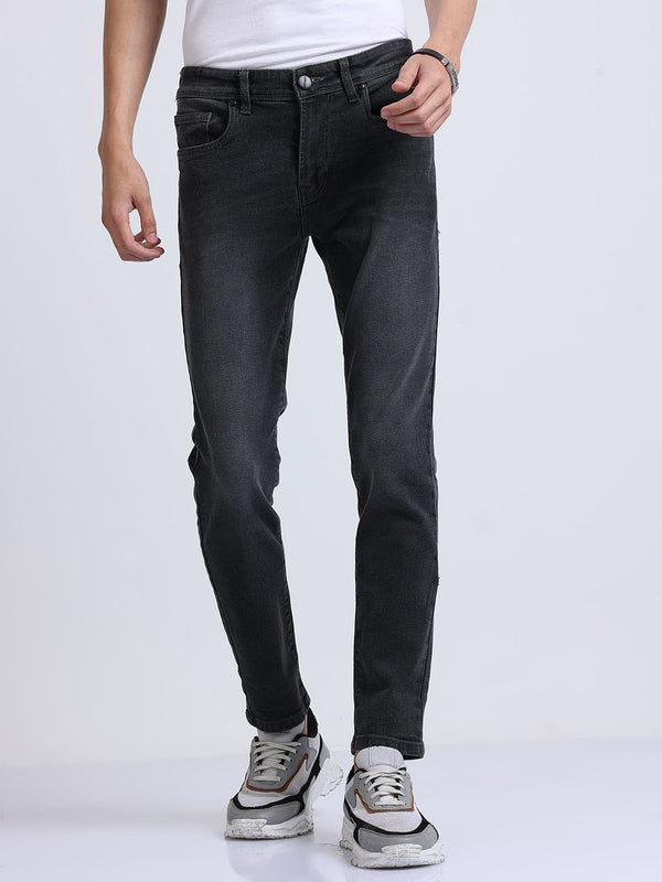 Men's Dark Gray Skinny Fit Jeans