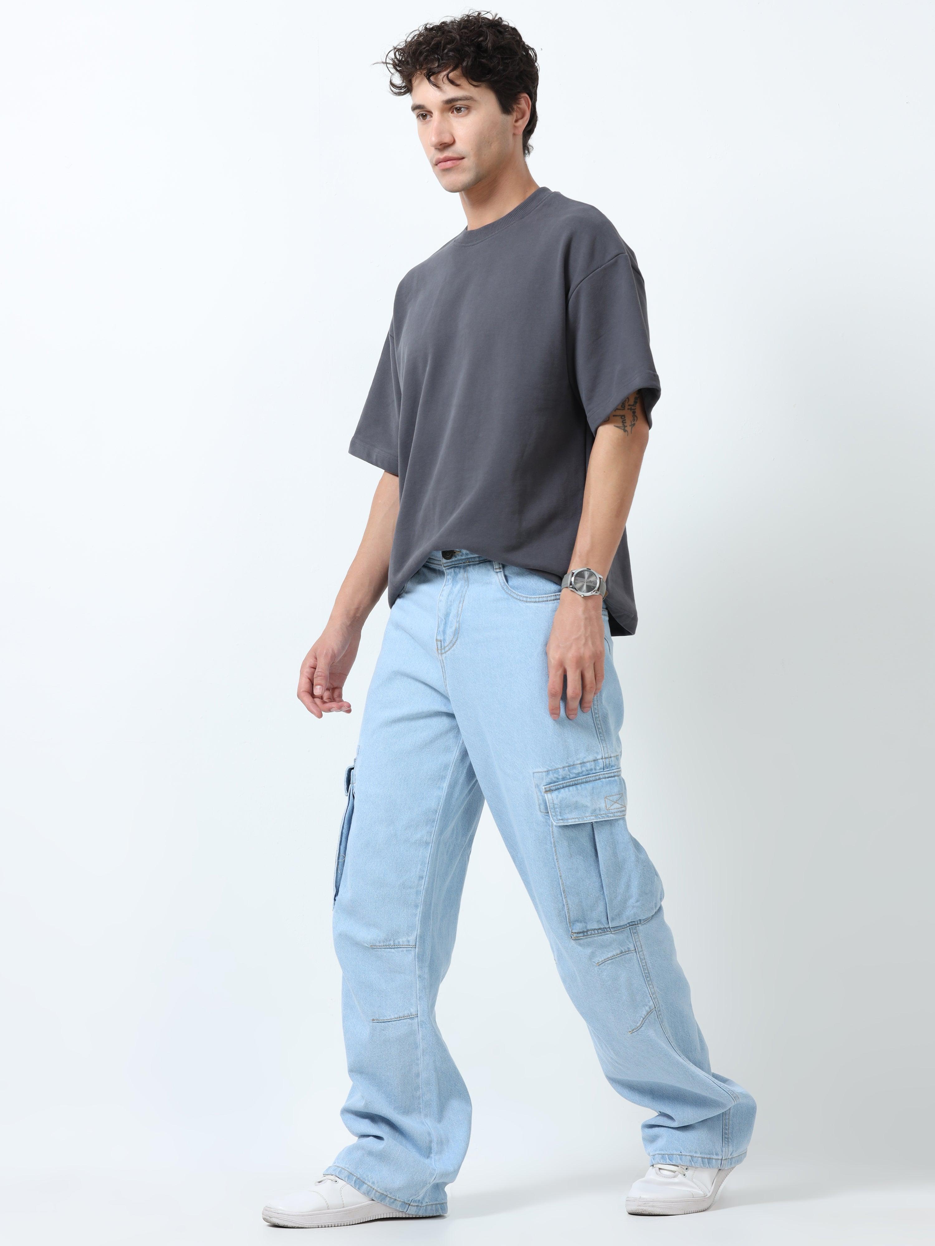 Elowen - Oversized Round neck
 t-Shirt with five sleeve - Espanshe
round neck tshirt for men
five sleeve tshirt for men