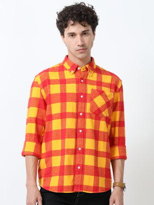 fullsleev checkered shirt in regular fit made from soft brushed fabric
fullsleeve shirts for men
regular fit shirt for men