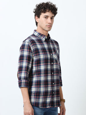 fullsleev checkered shirt in regular fit made from soft brushed fabric
fullsleeve shirts for men
regular fit shirt for men