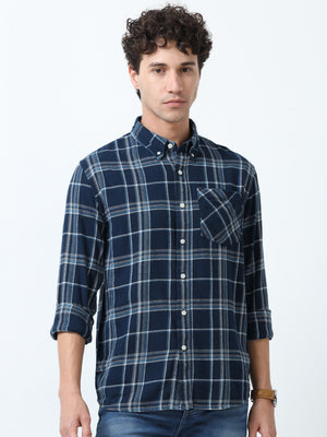 fullsleev checkered shirt in regular fit made from soft brushed fabric
fullsleeve shirts for men
regular fit shirt for men